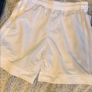 White adidas soccer shorts
